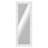 Romantic White Rectangular Wall-mounted Framed Mirror, (H)153cm (W)53cm