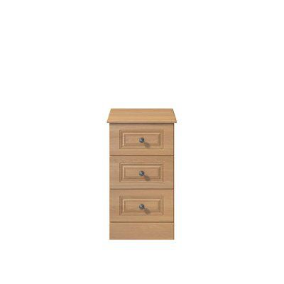 Romany Matt oak effect 3 Drawer Chest of drawers (H)737mm (W)430mm (D)448mm