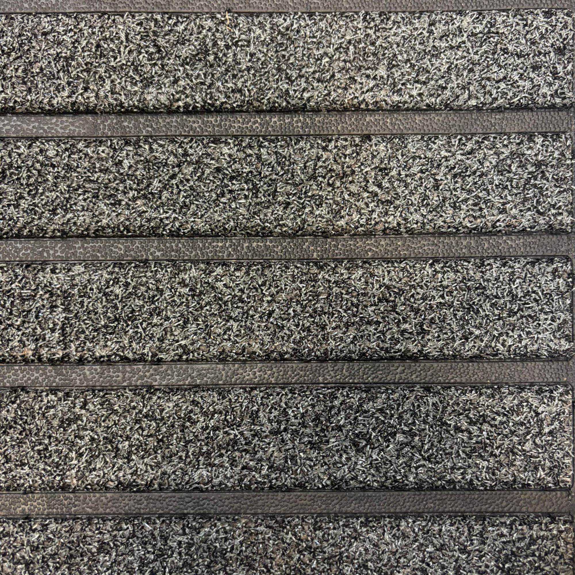 Rome Grey Stripe Heavy duty Scraper mat, 60cm x 40cm
