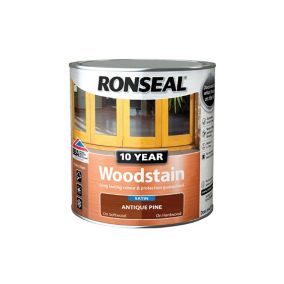 Ronseal 10 Year Antique pine Satin Quick dry Doors & window frames Wood stain, 750ml