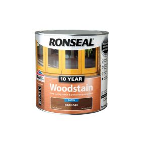 Ronseal 10 Year Dark oak Satin Quick dry Doors & window frames Wood stain, 2.5L