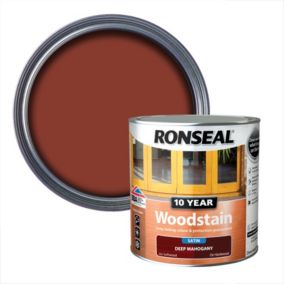 Ronseal 10 Year Deep mahogany Satin Quick dry Doors & window frames Wood stain, 2.5L