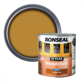 Ronseal 10 Year Natural oak Satin Quick dry Doors & window frames Wood stain, 2.5L