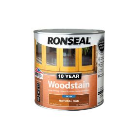 Ronseal 10 Year Natural oak Satin Quick dry Doors & window frames Wood stain, 750ml