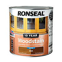 Ronseal 10 Year Oak Satin Quick dry Doors & window frames Wood stain, 750ml