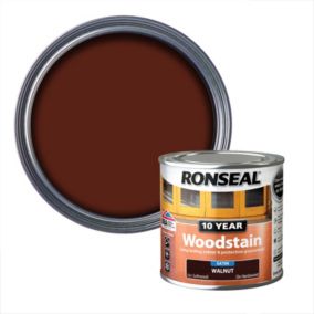 Ronseal 10 Year Walnut Satin Quick dry Doors & window frames Wood stain, 250ml