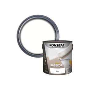 Ronseal 3-in-1 White Matt Wall & ceiling Plasterboard Basecoat, 2.5L