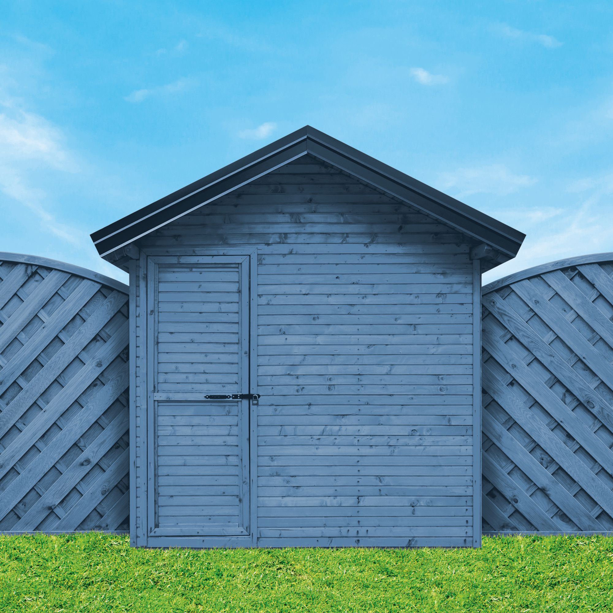 Ronseal 5 Year Fence Life+ Cornflower Matt Exterior Shed & fence Protector Wood paint, 9L Tub