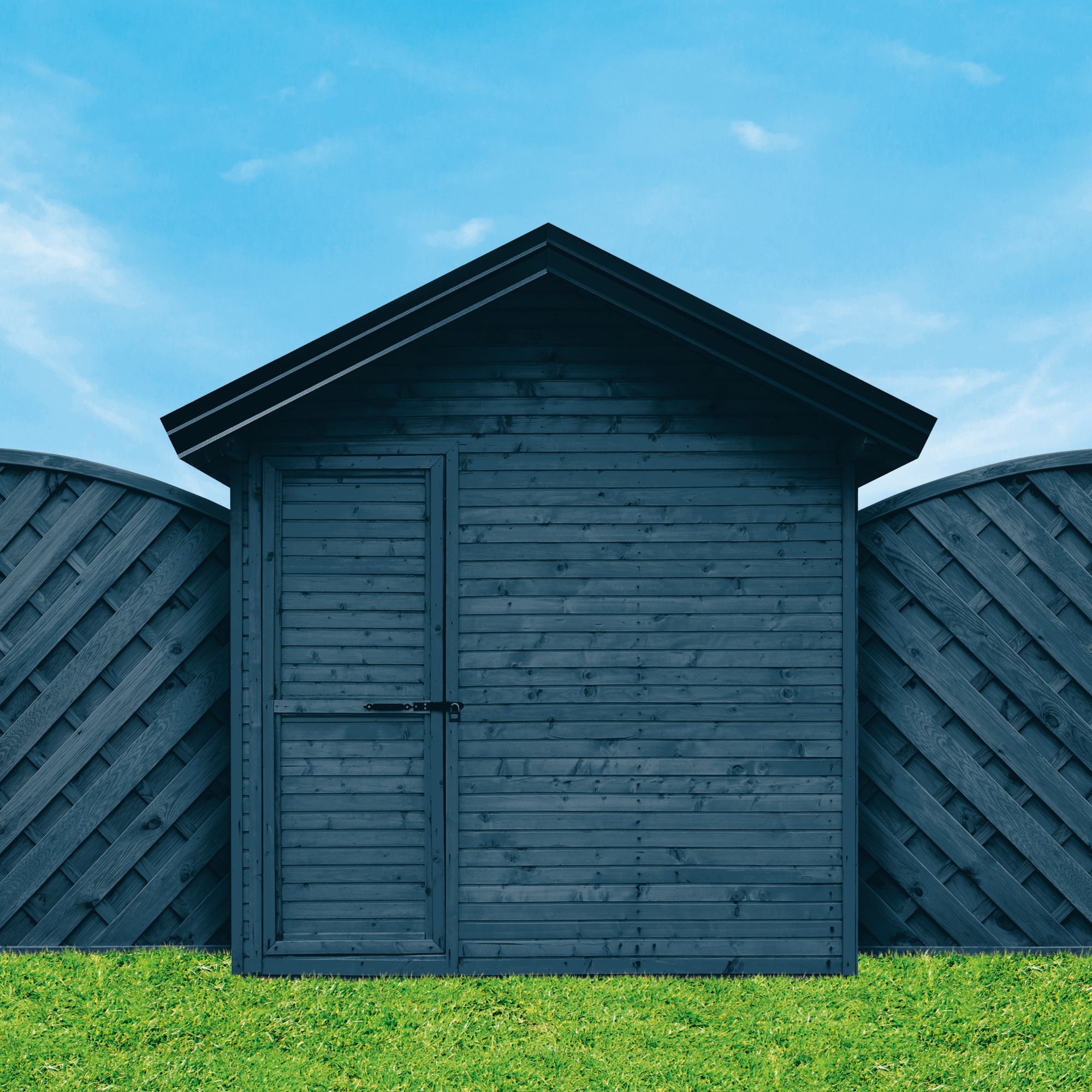 Ronseal 5 Year Fence Life+ Midnight blue Matt Exterior Shed & fence Protector Wood paint, 5L Tub