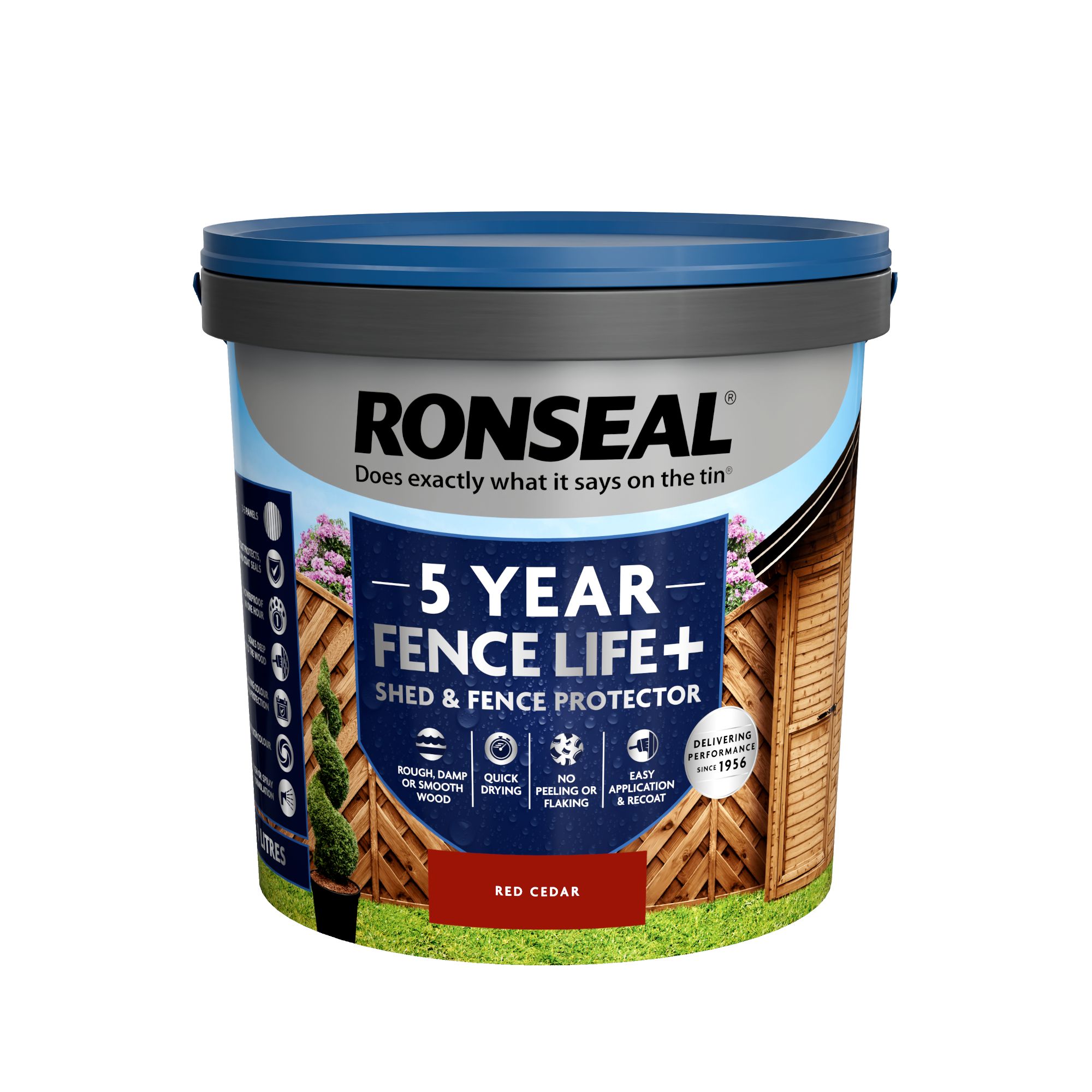 Ronseal 5 Year Fence Life+ Red cedar Matt Exterior Shed & fence ...