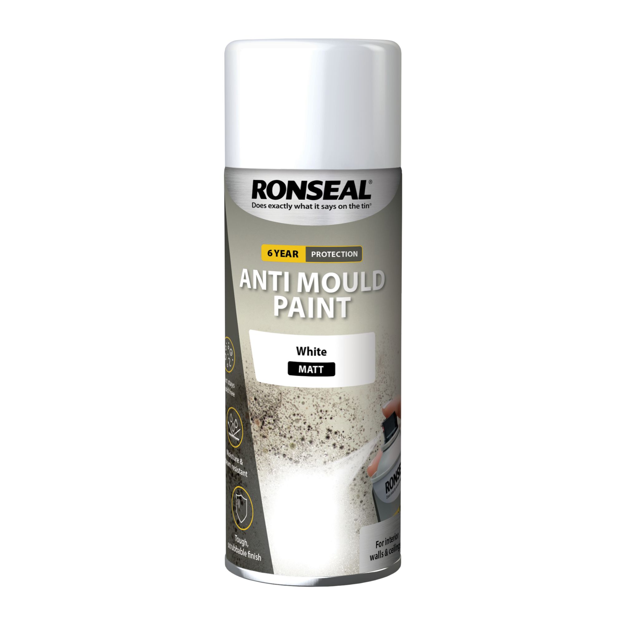Ronseal Anti Mould White Matt Wall & ceiling Protector Spray paint
