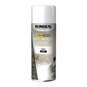 Ronseal Anti Mould White Matt Wall & ceiling Protector Spray paint, 400ml