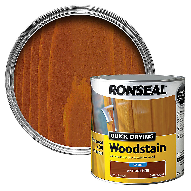 Ronseal Antique pine Satin Wood stain, 2.5L | DIY at B&Q