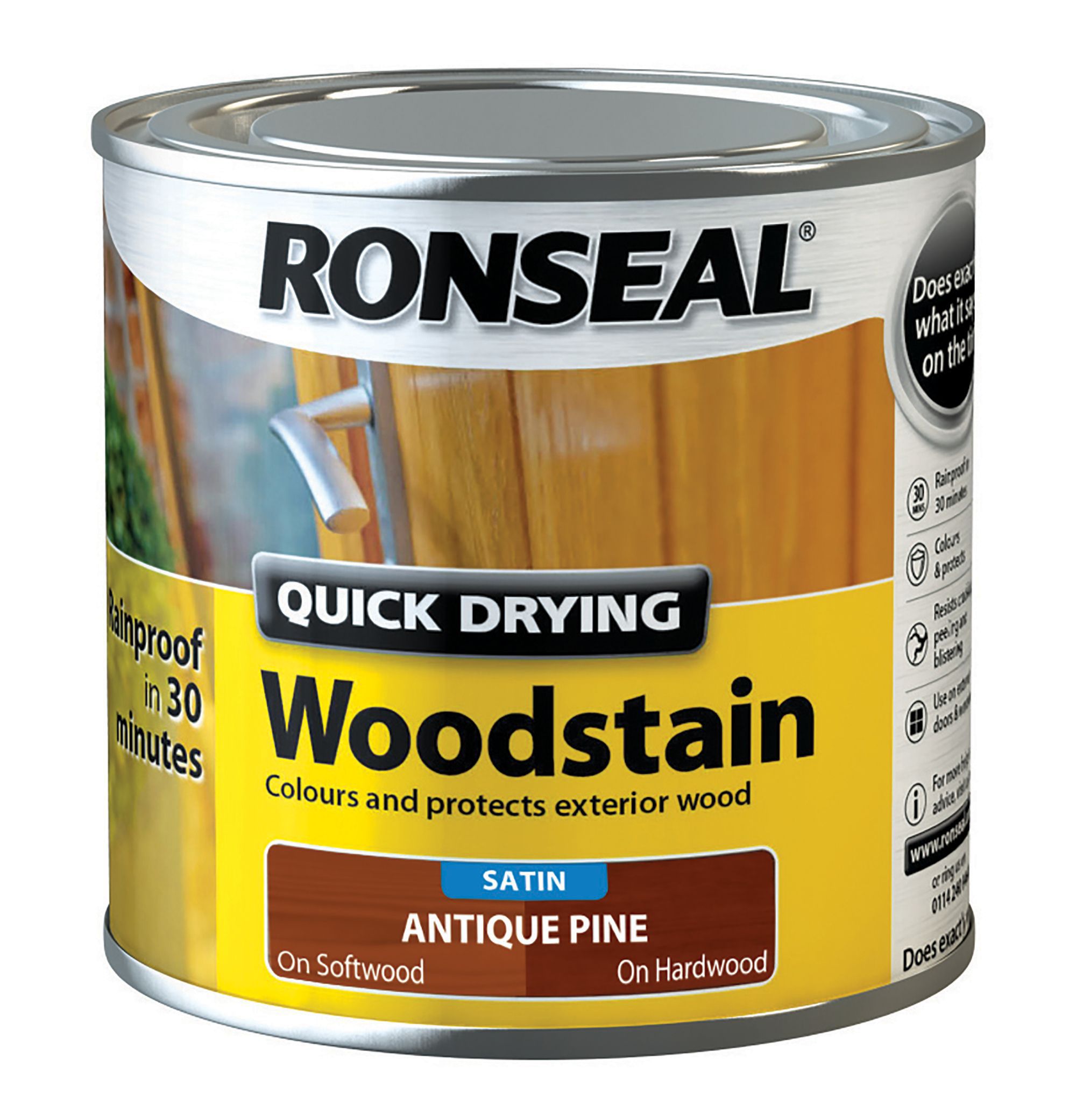 Ronseal Antique pine Satin Wood stain, 250ml