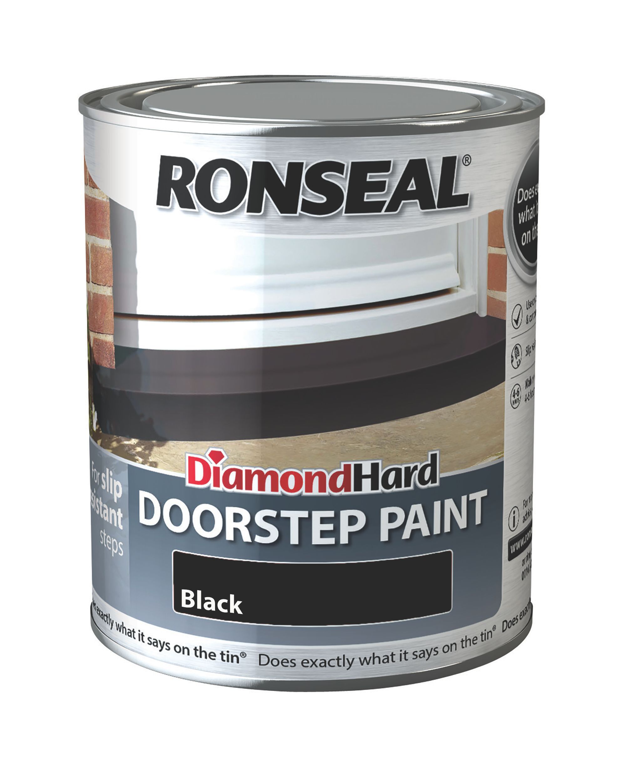 Ronseal Black Satinwood Doorstep paint, 750ml