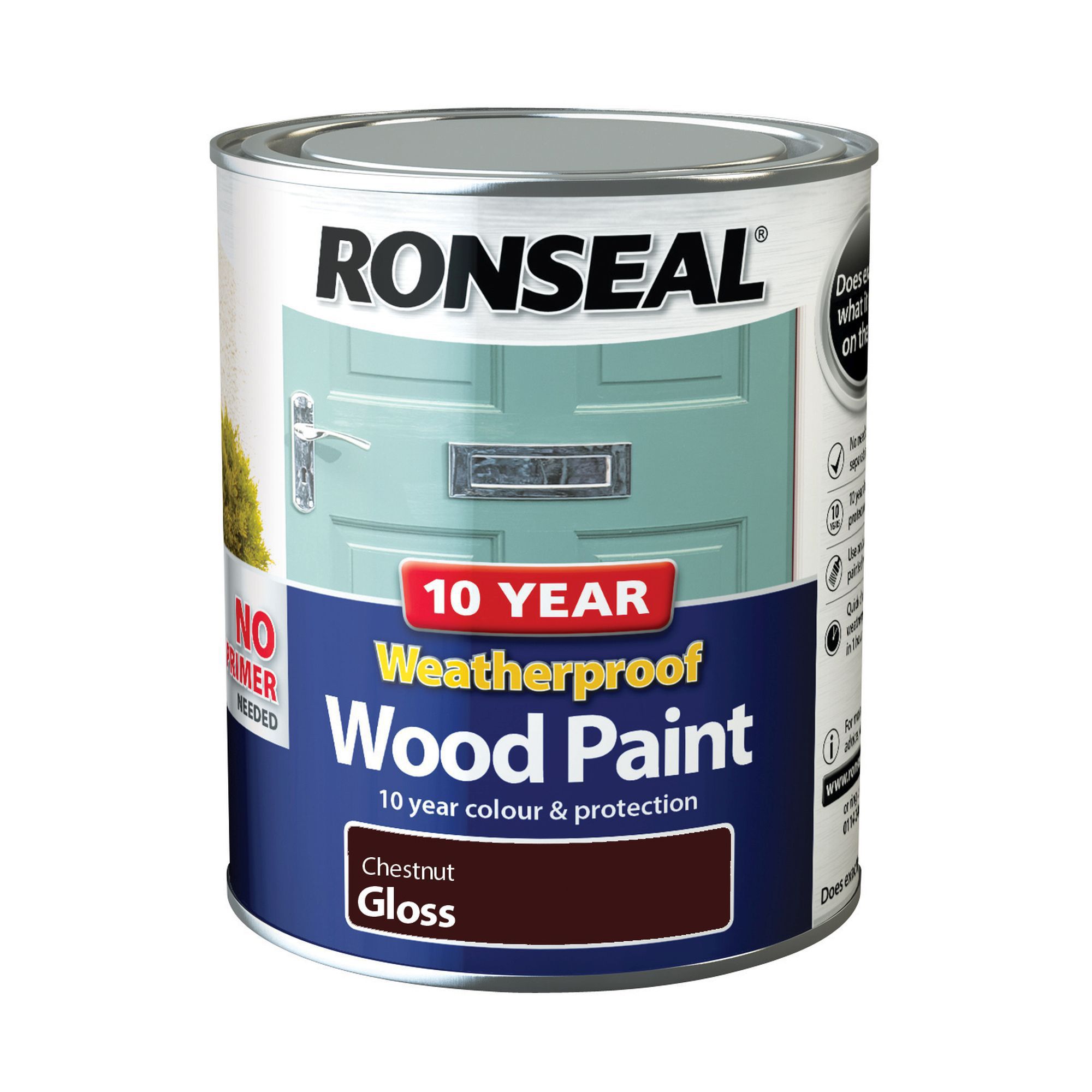 Ronseal Chestnut Gloss Wood paint, 750ml DIY at B&Q