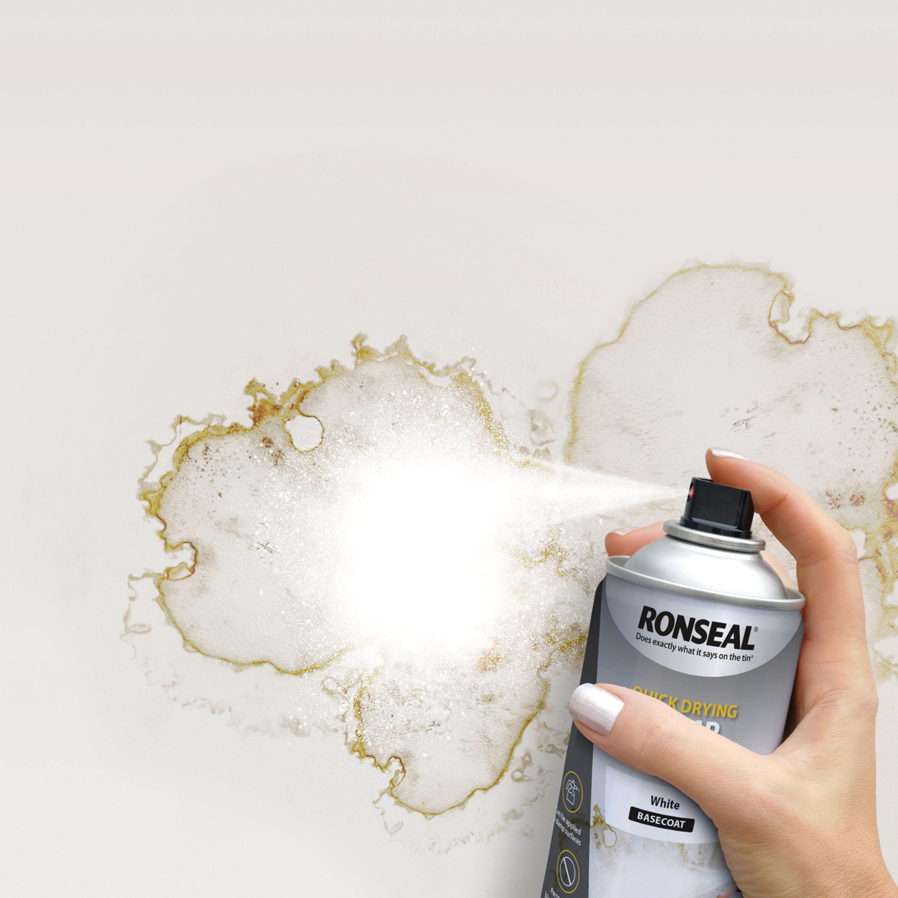 Ronseal Damp Seal Aerosol White Waterproof sealing compound, Tin 400ml