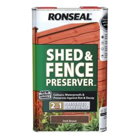 Ronseal Dark brown Fence & shed Preserver, 5L