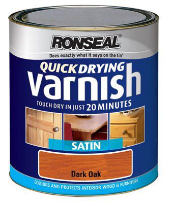 Ronseal Dark oak Satin Wood varnish, 750ml