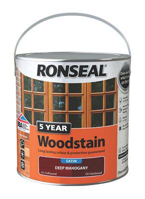 Ronseal Deep mahogany High satin sheen Wood stain, 2.5L
