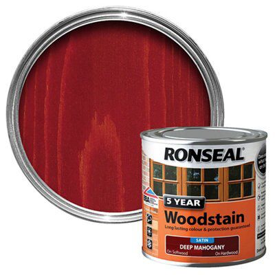 Ronseal Deep mahogany High satin sheen Wood stain, 250ml