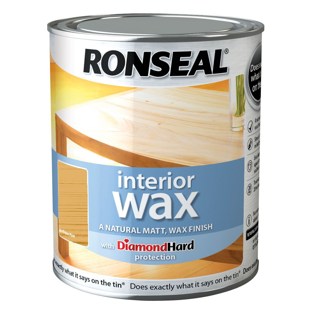 Ronseal Diamond hard Antique pine Matt Wood wax, 750ml