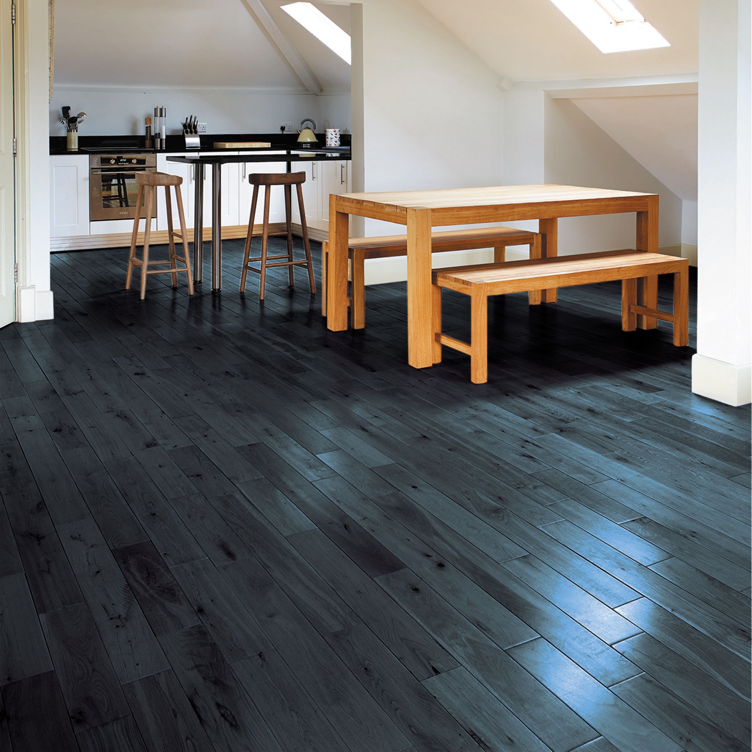 Ronseal Diamond Hard Floor Varnish Ebony Satin Wood Floor Varnish, 2.5L