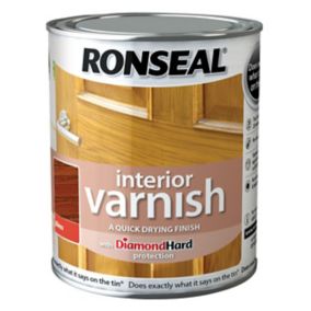 Ronseal Diamond hard Medium oak Gloss Wood varnish, 250ml