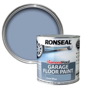 Ronseal Diamond hard Steel blue Satin Garage floor paint, 2.5L