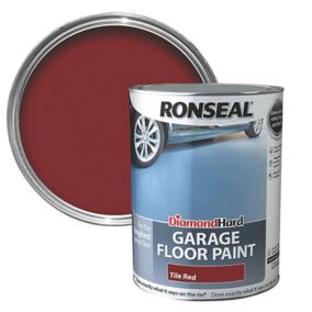 Ronseal Diamond hard Tile red Satinwood Garage floor paint, 5L