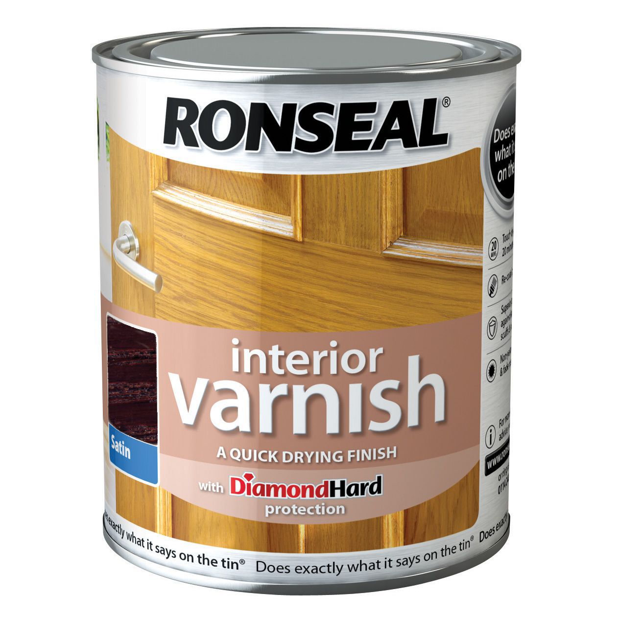 Ronseal Diamond Hard Walnut Satin Wood Varnish 0 75l Diy At B Q