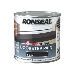 Ronseal Doorstop Paint Black Satin Doorstep paint, 250ml