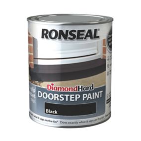 Ronseal Doorstop Paint Black Satin Doorstep paint, 750ml