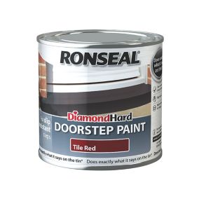 Ronseal Doorstop Paint Tile red Satin Doorstep paint, 250ml