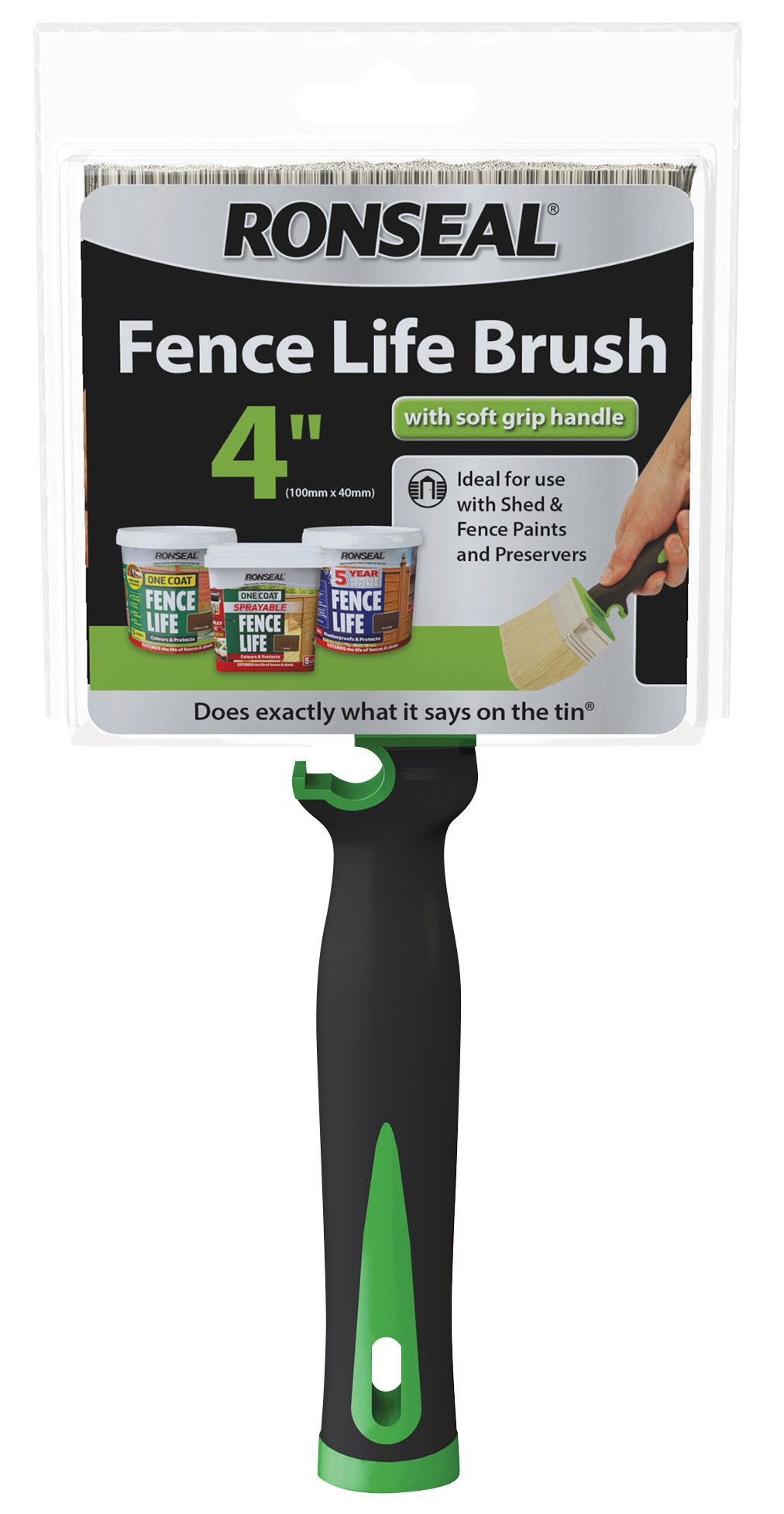 Ronseal Fence life 4" Exterior Decking, fencing & sheds Paint brush
