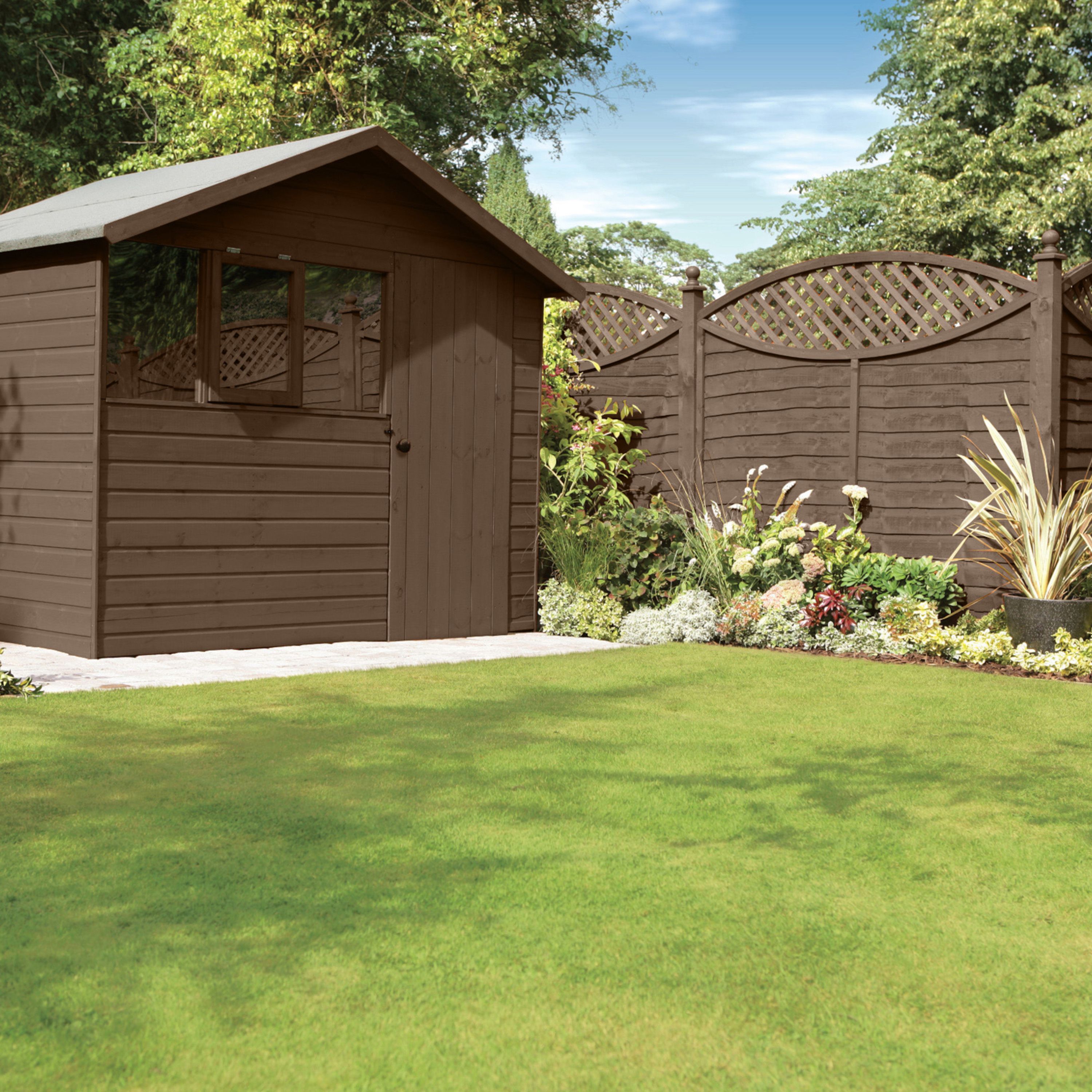 Ronseal Fence Life Plus Country oak Matt Exterior Wood paint, 9L Tub