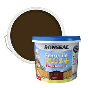 Ronseal Fence Life Plus Country oak Matt Exterior Wood paint, 9L