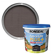 Ronseal Fence life plus Deep plum Matt Fence & shed Treatment 5L