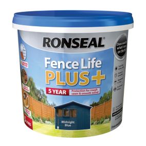 Ronseal Fence life plus Midnight blue Matt Fence & shed Treatment 5L