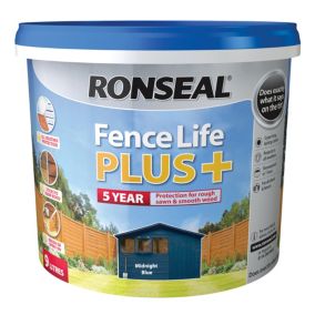 Ronseal Fence Life Plus Midnight blue Matt Fence & shed Treatment, 9L