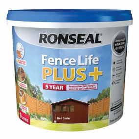 Ronseal Fence Life Plus Red cedar Matt Fence & shed Treatment, 9L