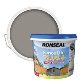 Ronseal Fence Life Plus Slate Matt Exterior Wood paint, 9L