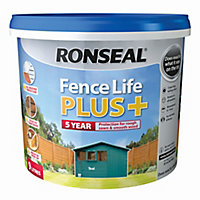 Ronseal Fence life plus Teal Matt Fence & shed Treatment, 9L