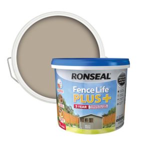 Ronseal Fence Life Plus Warm stone Matt Exterior Wood paint, 9L