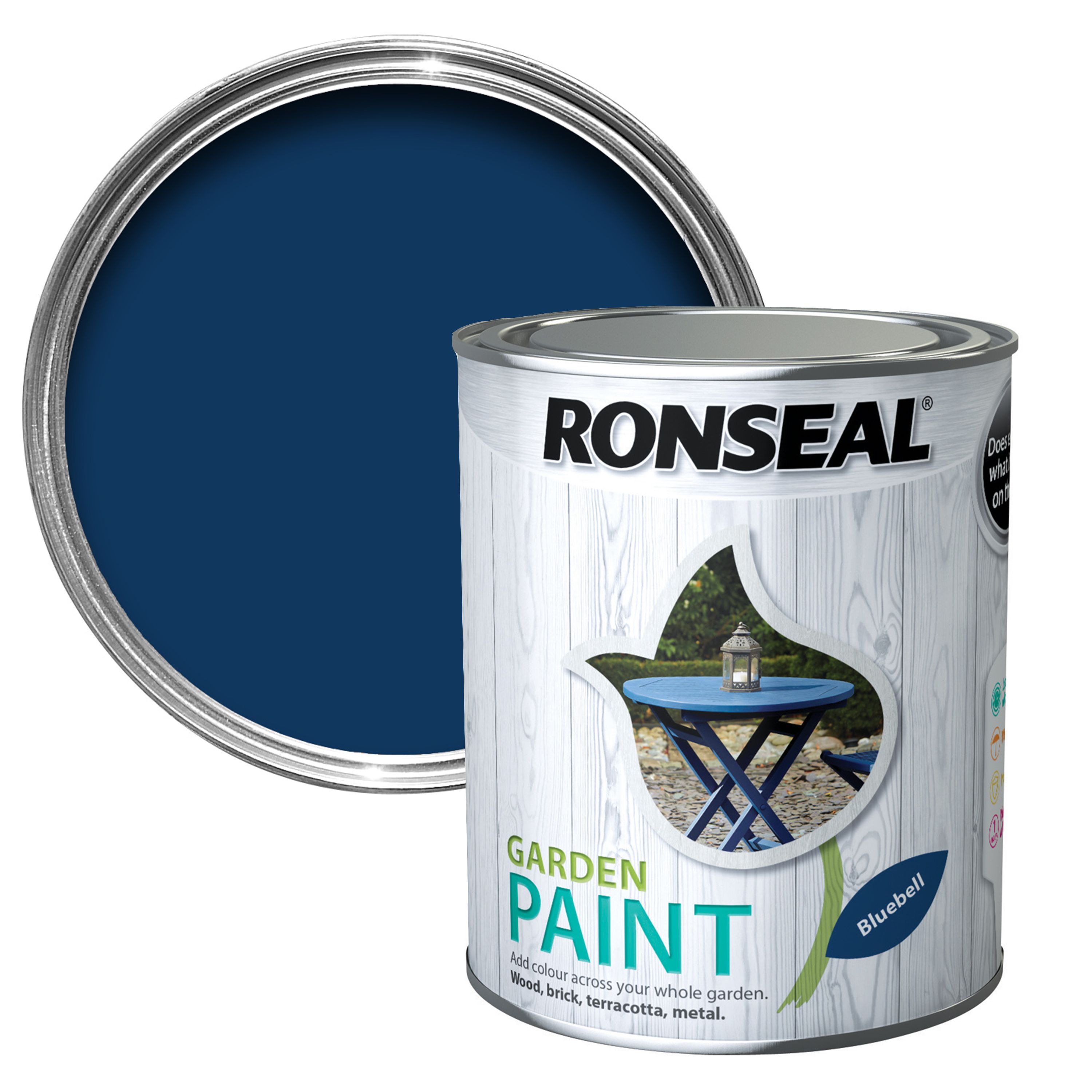 Ronseal Garden Bluebell Matt Metal & wood paint, 0.75 DIY at B&Q