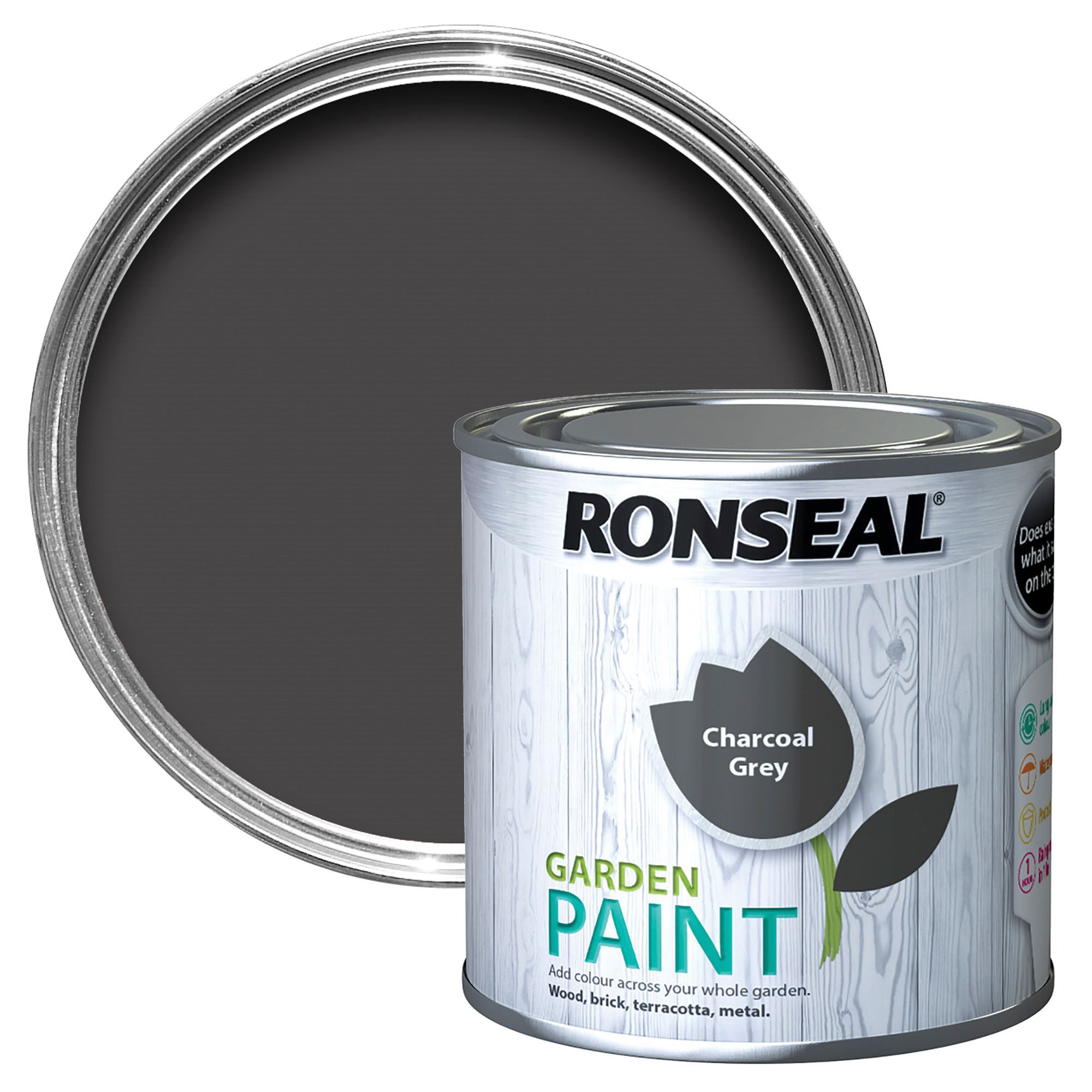 Ronseal Garden Charcoal grey Matt Multi-surface Exterior Metal & wood paint, 250ml