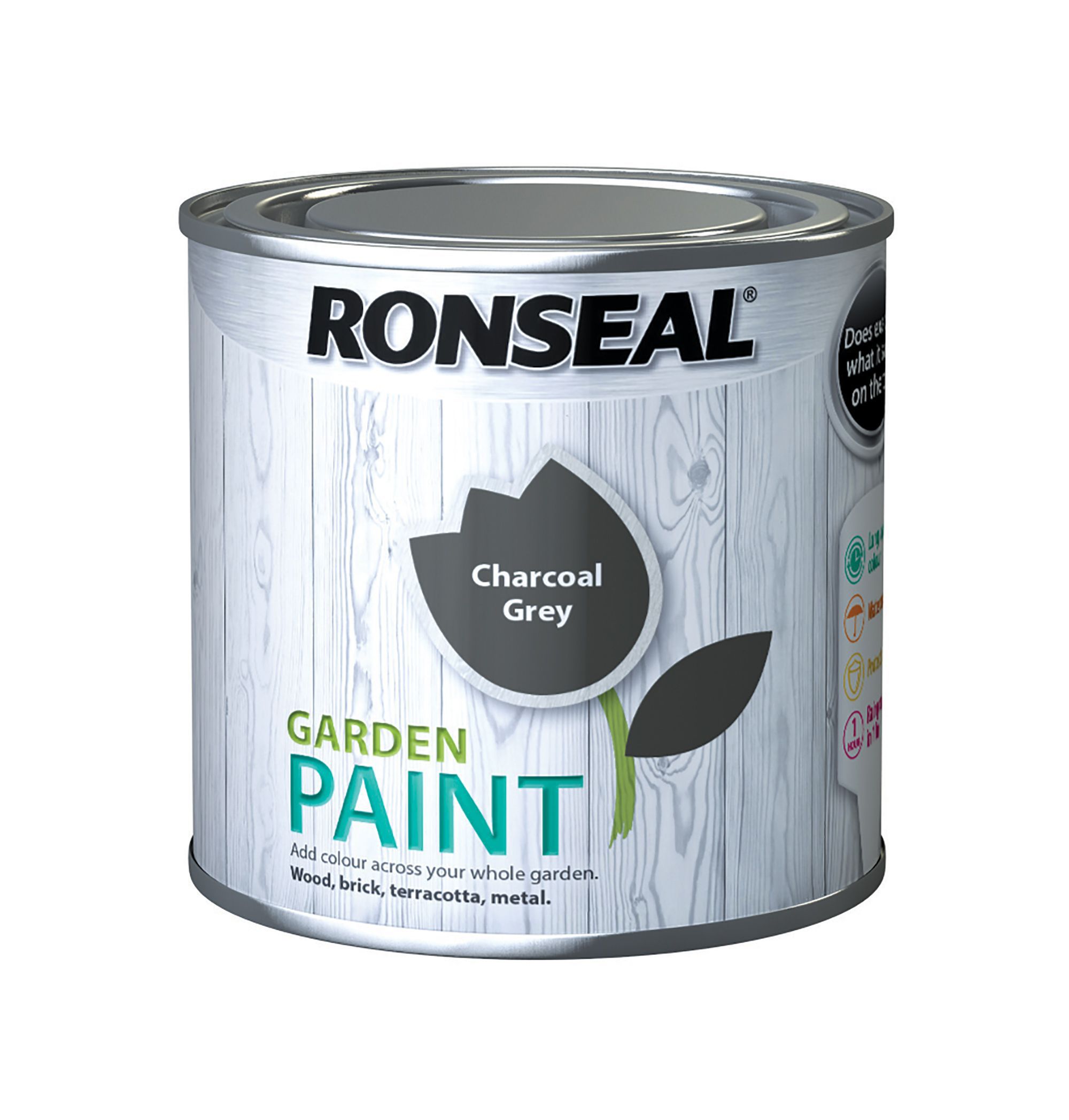 Ronseal Garden Charcoal grey Matt Multi-surface Exterior Metal & wood paint, 250ml