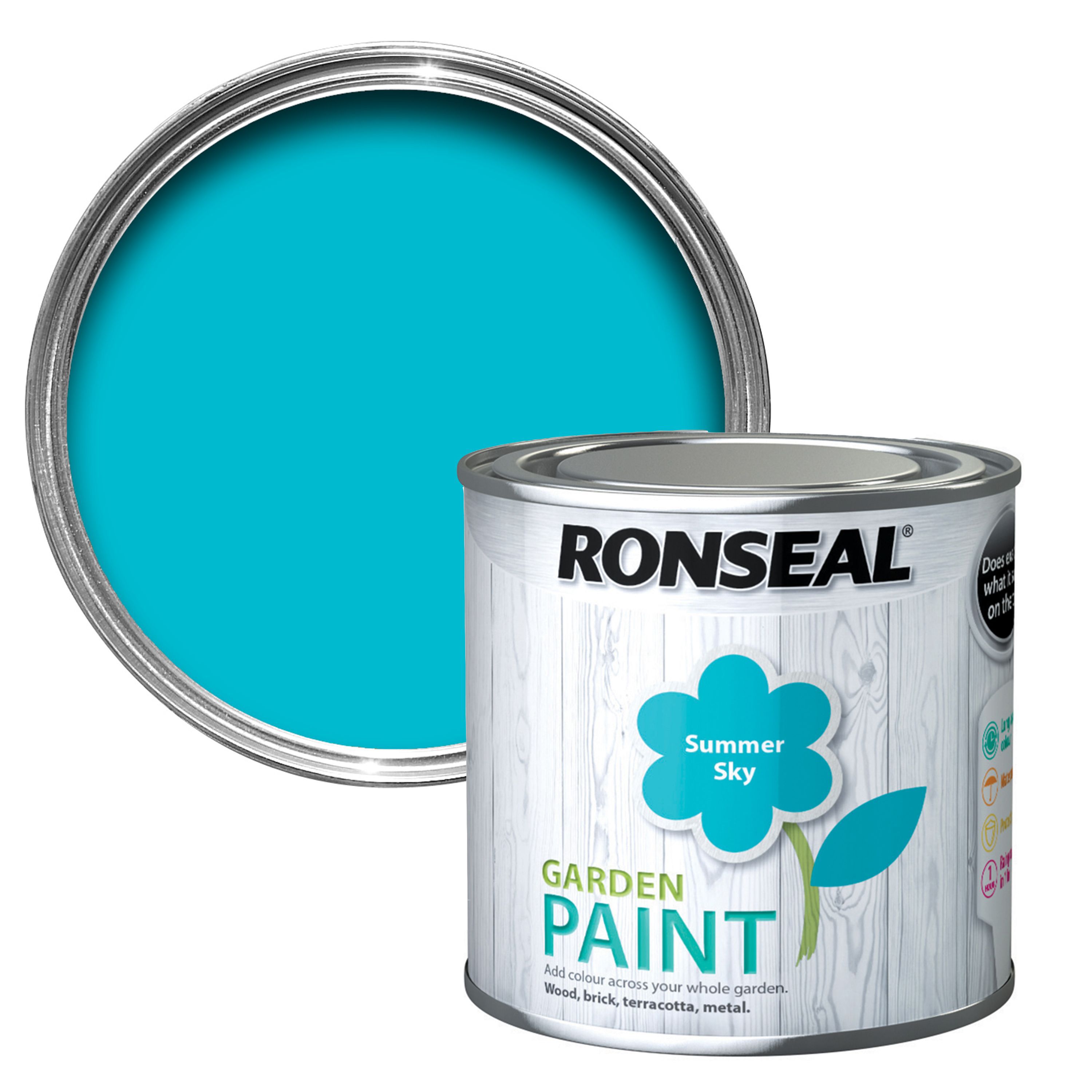 Ronseal Garden Summer Sky Matt Metal Wood Paint 250ml Diy At B Q