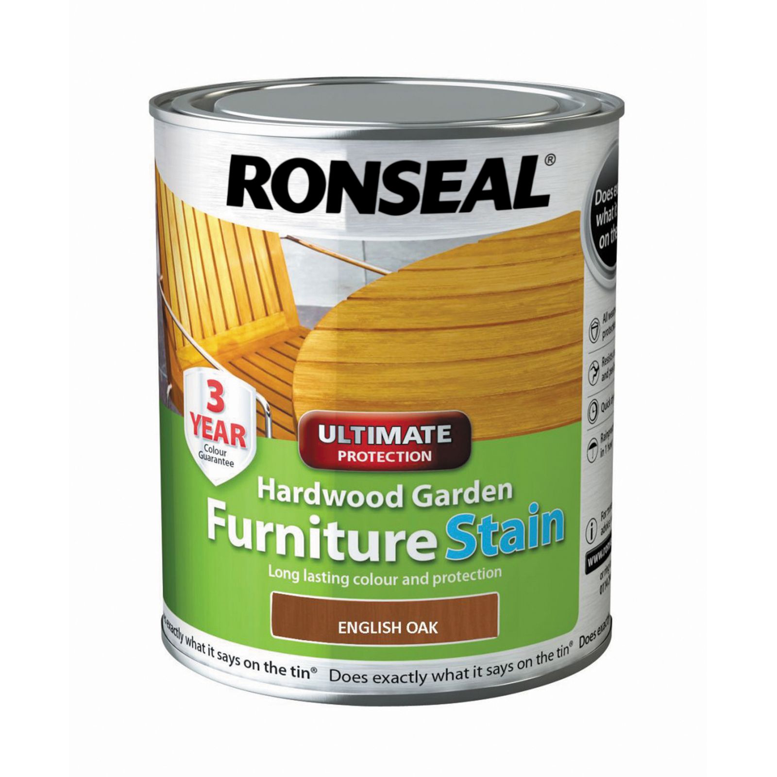 Ronseal Hardwood English oak Furniture Wood stain, 750ml