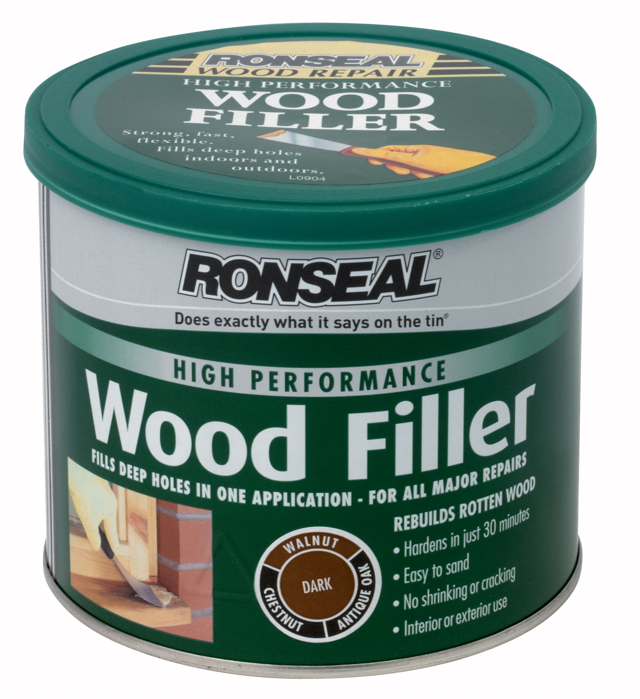 Ronseal High performance Dark Ready mixed Wood Filler, 550g